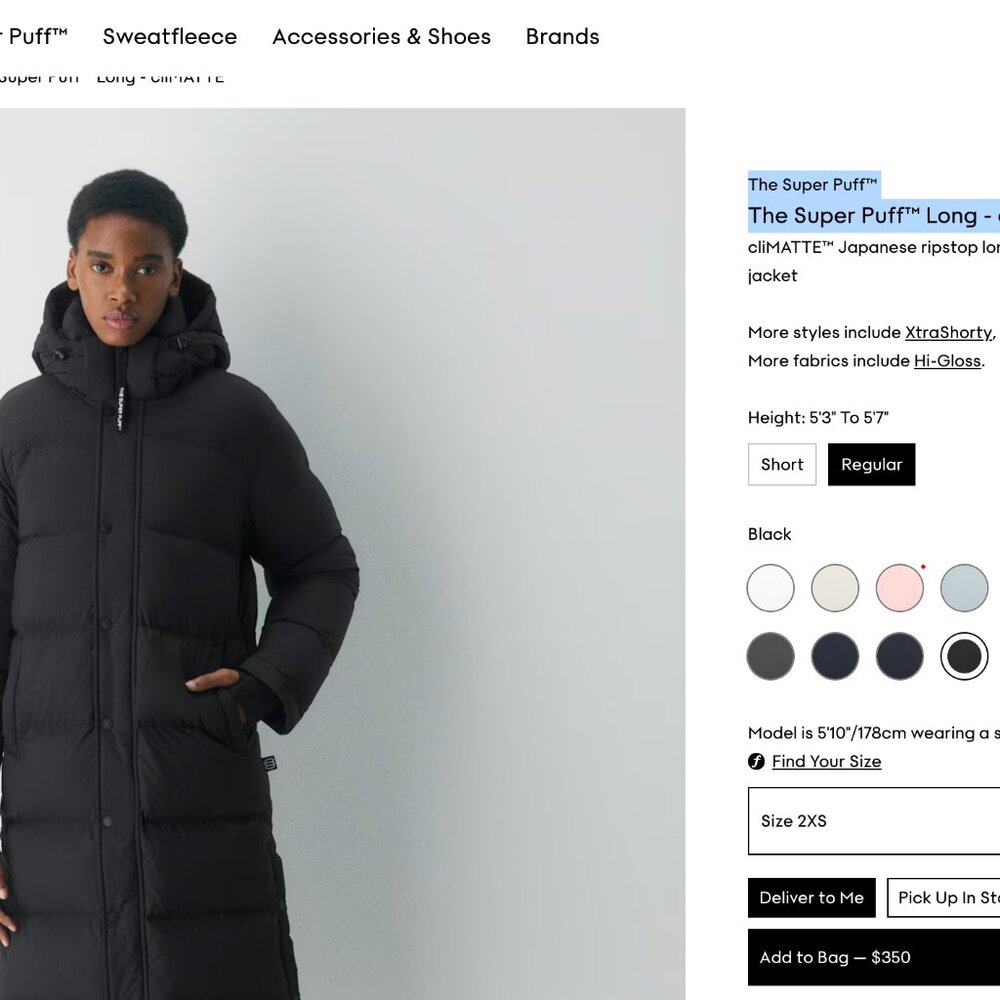 Aritzia-The Super PuffTM Long-black-xs